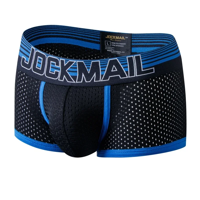 Sexy Men Underwear Boxer Shorts New Trunks Mens Boxershorts Underware Boxers Funny Low Waist Nylon Mesh Breathable Quick Drying