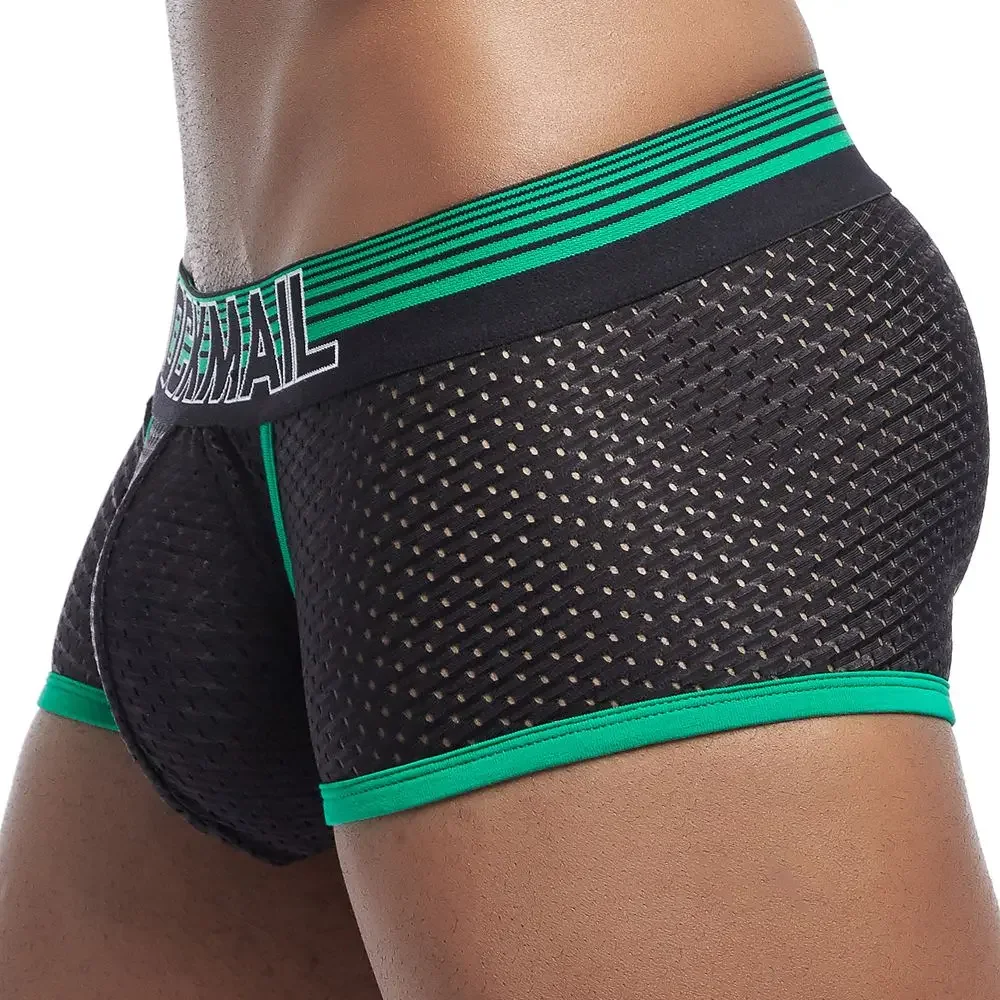 Sexy Men Underwear Boxer Shorts New Trunks Mens Boxershorts Underware Boxers Funny Low Waist Nylon Mesh Breathable Quick Drying