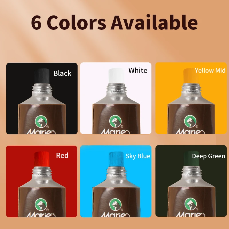Marie's 6 Colors 50ml/1.69 oz Printmaking Inks,Oil-Based Printing Paint Linoleum Blocks on Paper Glue Board Wood,Wall for Adults