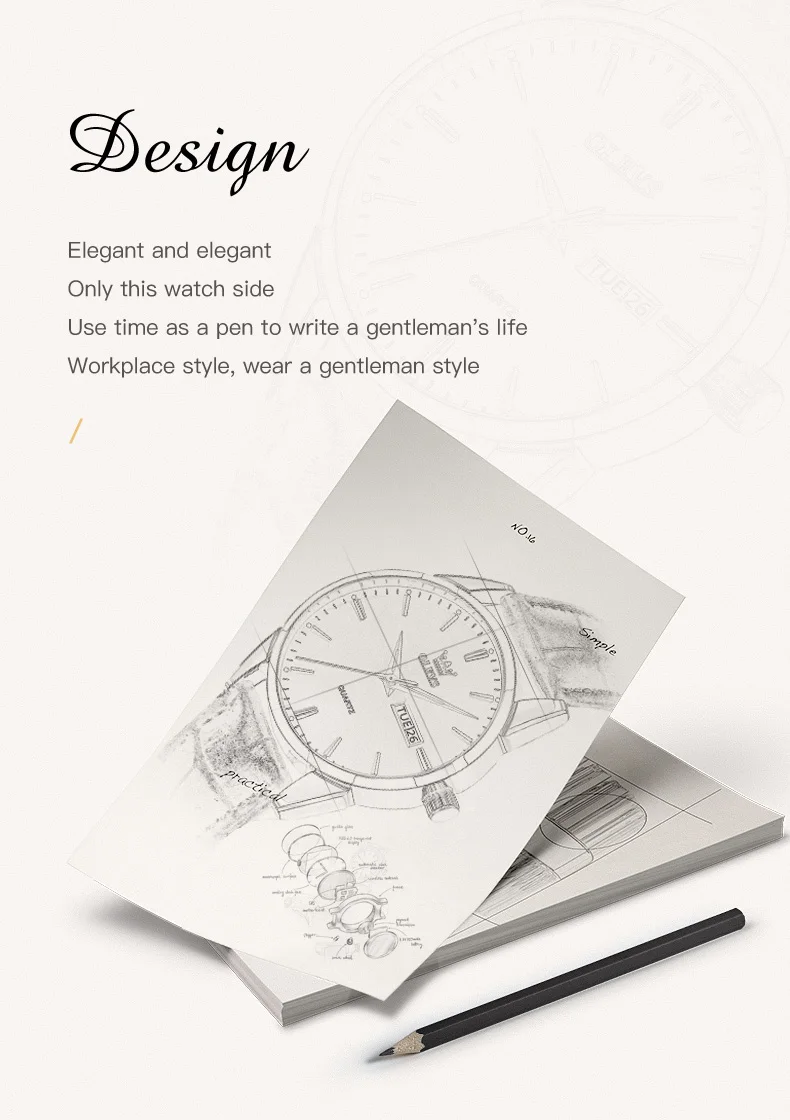 OLEVS Mens Quartz Watches Brand Luxury Casual Fashion Men's Watch For Gifts Breathable Leather Waterproof Luminous Wristwatch