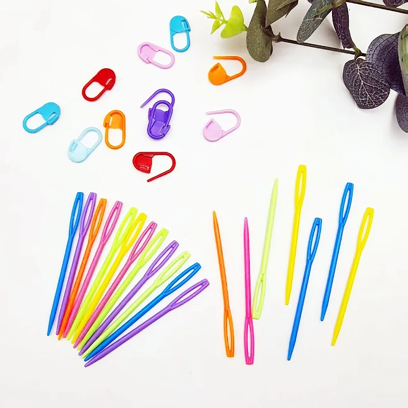 Household plastic sweater sewing needle DIY knitting tool sewing needle wool sewing needle cross stitch plastic needle