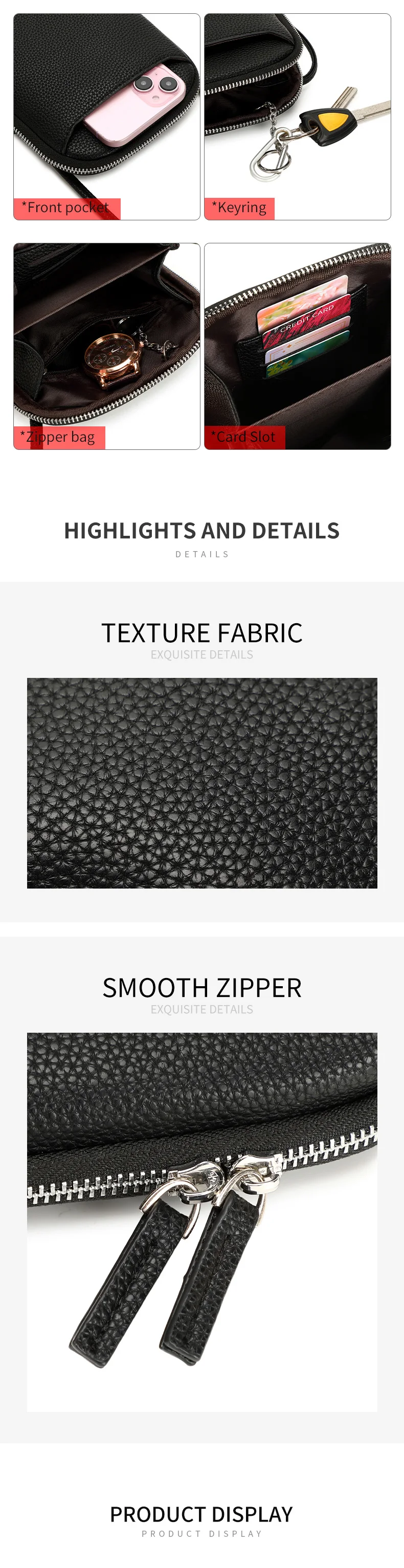 Classic solid color women's crossbody bag high-quality PU leather shoulder bag fashionableluxury large capacity mobile phone bag