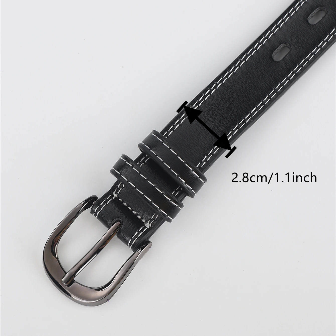 The whole body hollow belt men and women simple tie-in black jeans belt casual belt