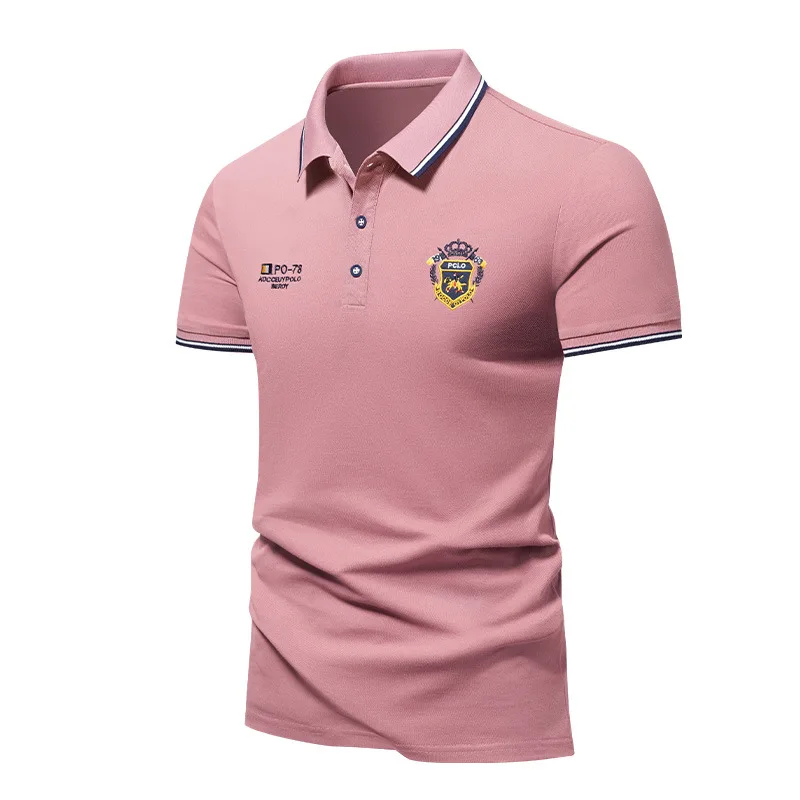 New Mens Embroidered Polo Shirts Summer Short Sleeve Shirt Luxury Top Casual Lapel T-shirt Breathable Lightweight T Shirt Homme