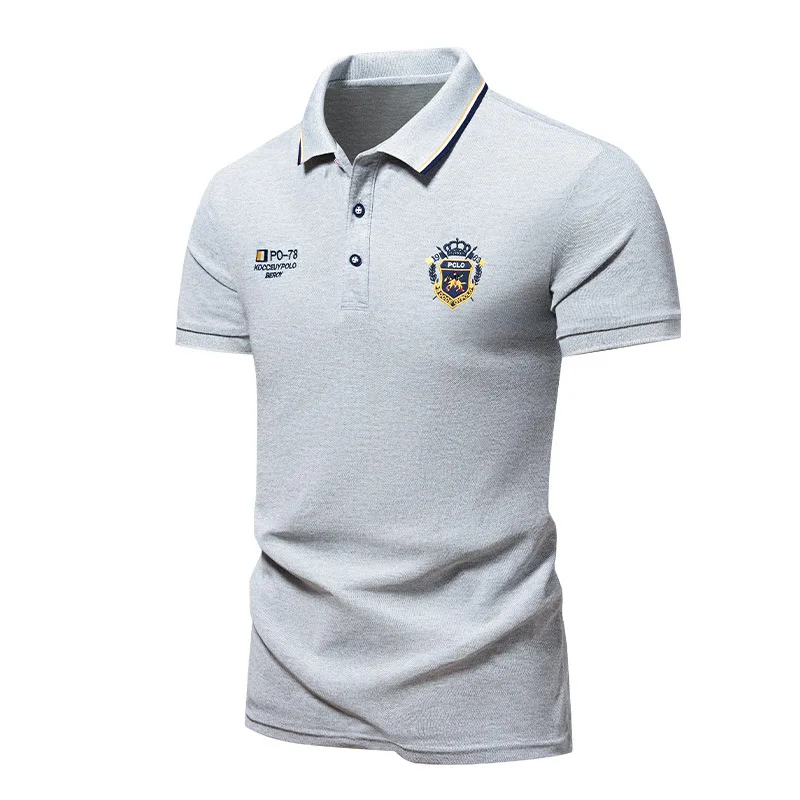 New Mens Embroidered Polo Shirts Summer Short Sleeve Shirt Luxury Top Casual Lapel T-shirt Breathable Lightweight T Shirt Homme