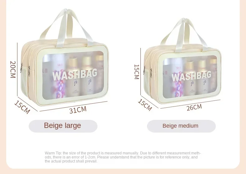 Wet-Dry Separation Makeup Bag Portable Toiletry Bag Travel Essentials Large Capacity Storage Bag Fitness Swimming Essentials