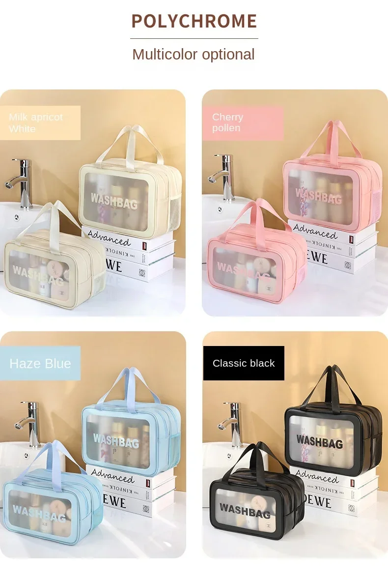 Wet-Dry Separation Makeup Bag Portable Toiletry Bag Travel Essentials Large Capacity Storage Bag Fitness Swimming Essentials