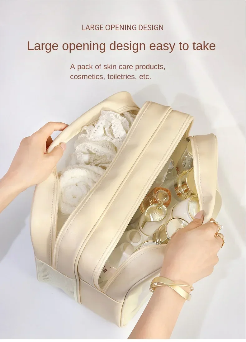 Wet-Dry Separation Makeup Bag Portable Toiletry Bag Travel Essentials Large Capacity Storage Bag Fitness Swimming Essentials