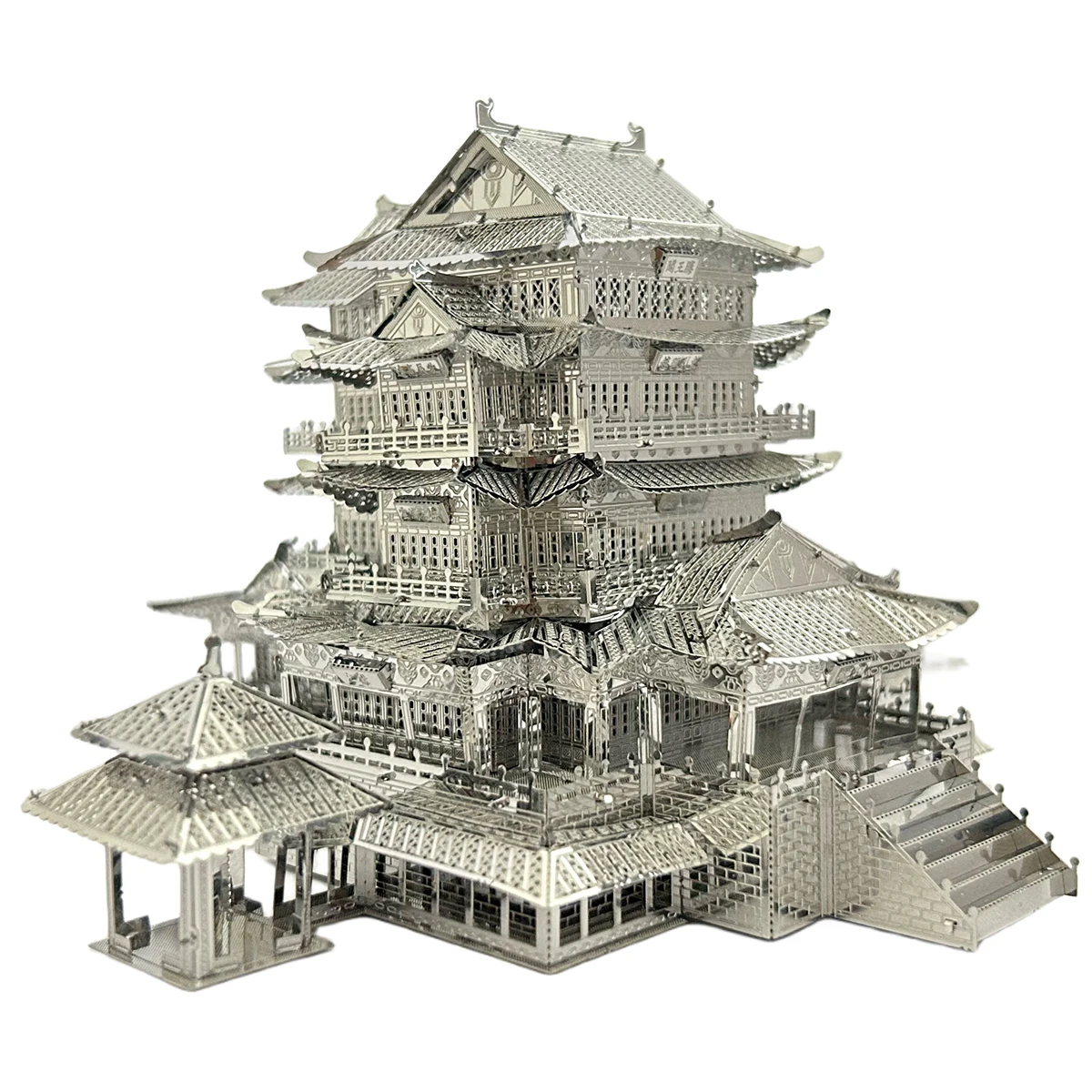 Tengwang Pavilion 3D Metal Puzzles For Adults DIY Mecha Model Kits Blocks Fighter Model Kit Brain Teaser Puzzle Fidget Toys