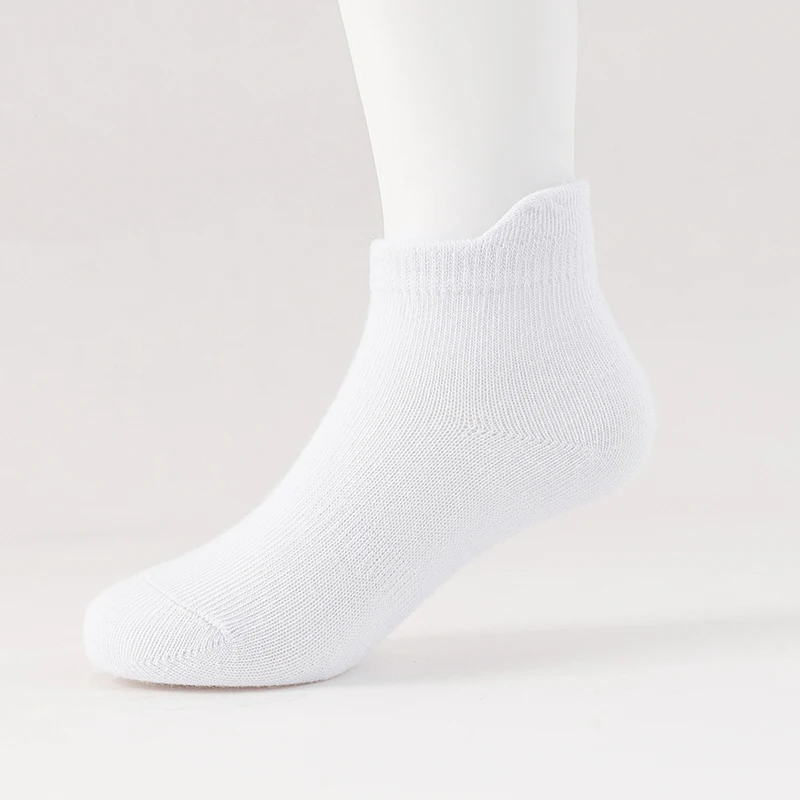 6 Pairs Kids Socks For Toddler Baby Boys Girls White Ankle Socks