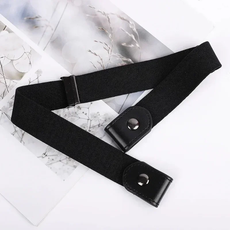 2024 Canvas Adjustable Elastic Waist Band Invisible Belt Buckle-Free Belts for Women Men Jean Pants Dress No Buckle Easy To Wear