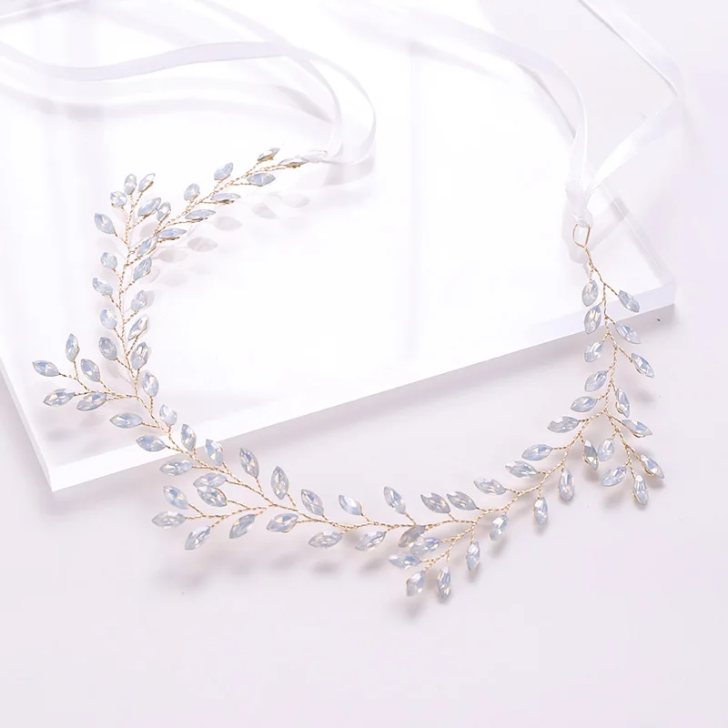 2020 Wedding Hair Accessories Crystal Pearl Headband tiara Flower Headpiece Hair Vine Women Hair Jewelry Bridal Hair Accessories