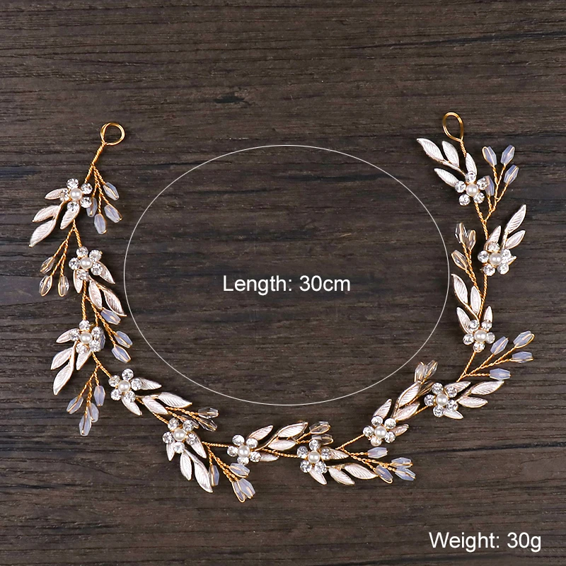 2020 Wedding Hair Accessories Crystal Pearl Headband tiara Flower Headpiece Hair Vine Women Hair Jewelry Bridal Hair Accessories
