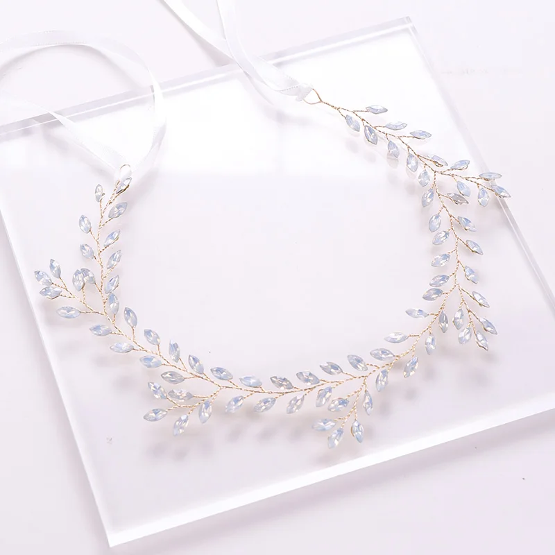 2020 Wedding Hair Accessories Crystal Pearl Headband tiara Flower Headpiece Hair Vine Women Hair Jewelry Bridal Hair Accessories