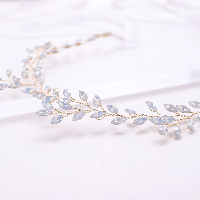 2020 Wedding Hair Accessories Crystal Pearl Headband tiara Flower Headpiece Hair Vine Women Hair Jewelry Bridal Hair Accessories