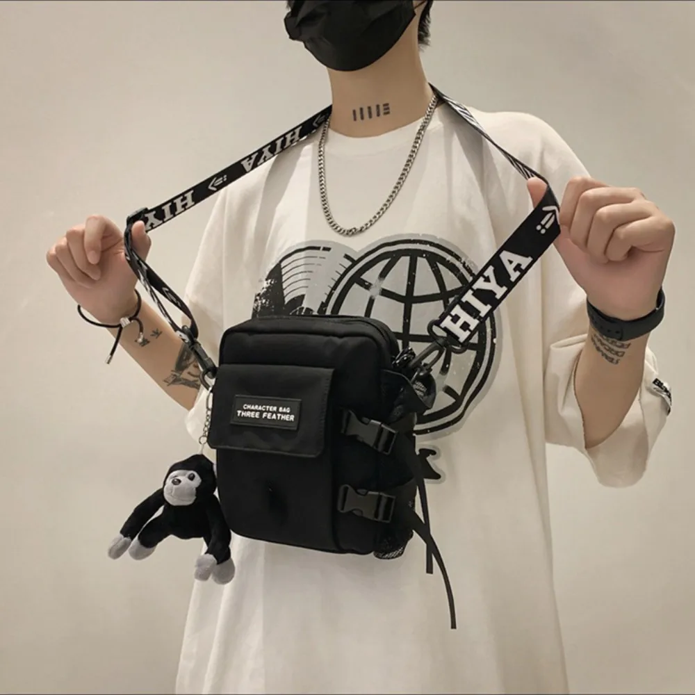 Trendy Couple Canvas Shoulder Bag Messenger Bag Casual Man Daily Commuting Bag Oudoor Travel Beach Bag