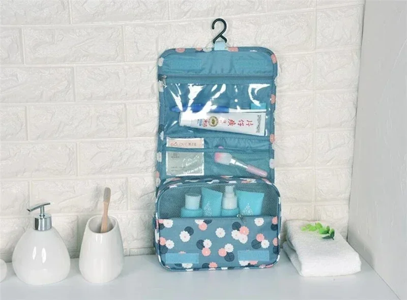 Multifunctional Travel Hook Makeup Bag Cosmetics Storage Bag Waterproof Toiletries Beauty Organizer Ladies Bathroom Storage Bag