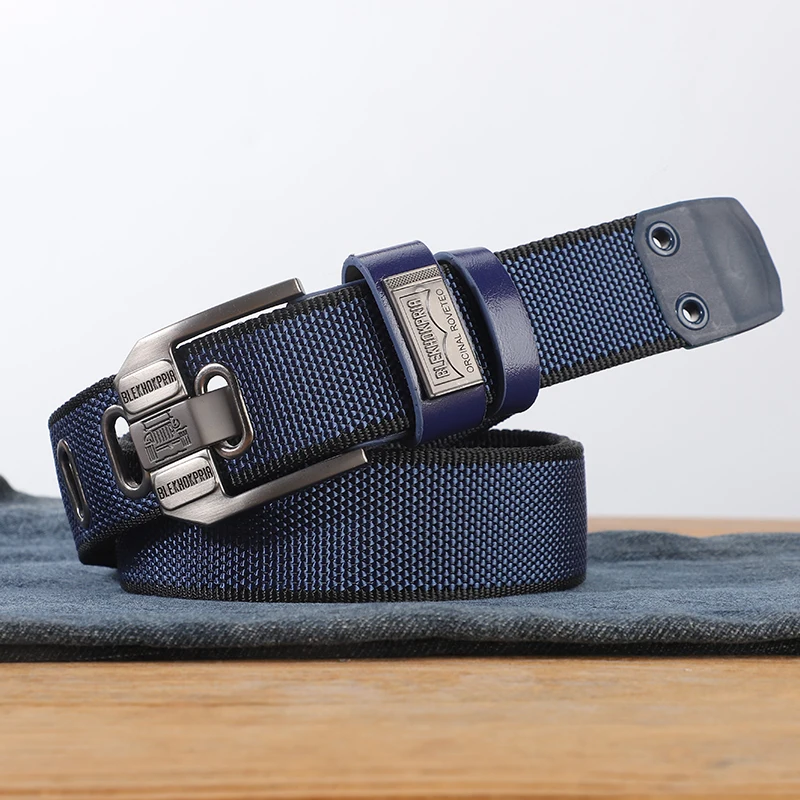 Canvas belt, men's new thickened belt, casual and versatile, extended fabric belt, large needle buckle, jeans belt