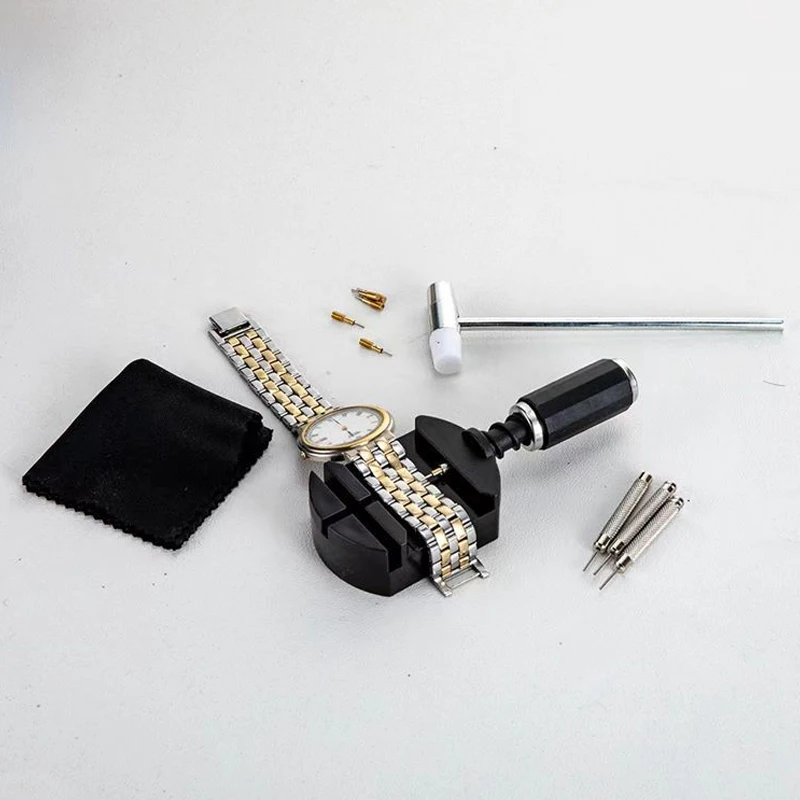 Watch Repair Tool Set Watch Link Band Slit Strap Bracelet Chain Pin Remover Adjuster Tool Kit