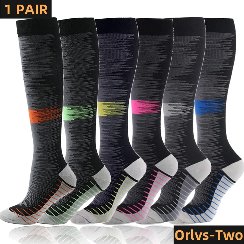 6 Styles Medical Althetic Compression Sock for Men Diabetes Varicose Veins Sports Socks for Running Cycling Travel Flight NS004