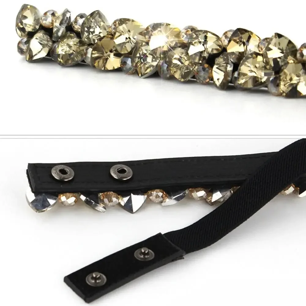Fashion Crystal Belts Women Elastic Shining Waist Slim Fit Rhinestone Luxury Ladies Woman For Dress Accesorios