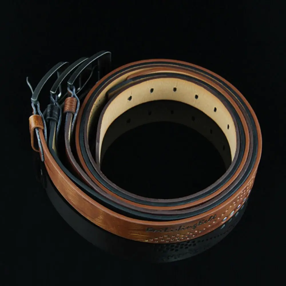 High Quality Leather Belt Vintage Belt Practical Pin Buckle Waistband Casual Pants Bands Classic Men Belts Apparel Accessories