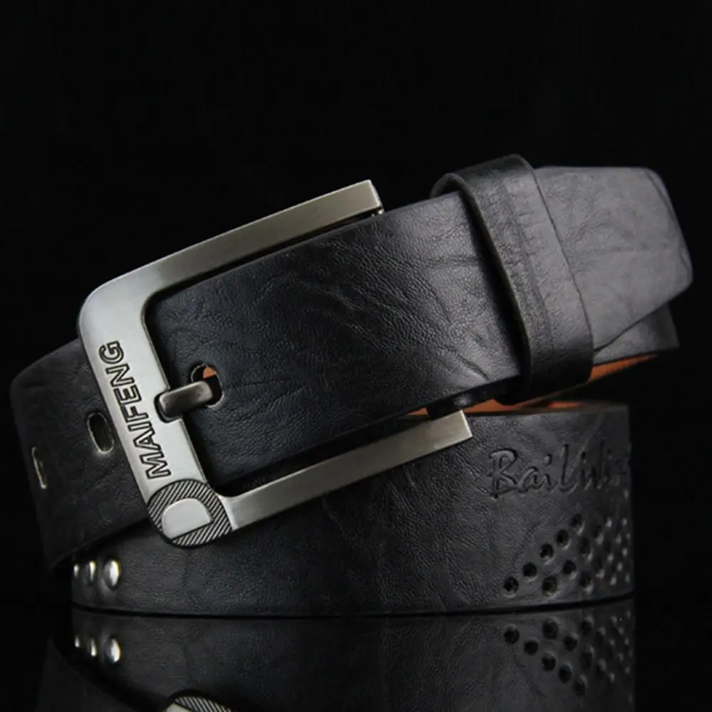 High Quality Leather Belt Vintage Belt Practical Pin Buckle Waistband Casual Pants Bands Classic Men Belts Apparel Accessories