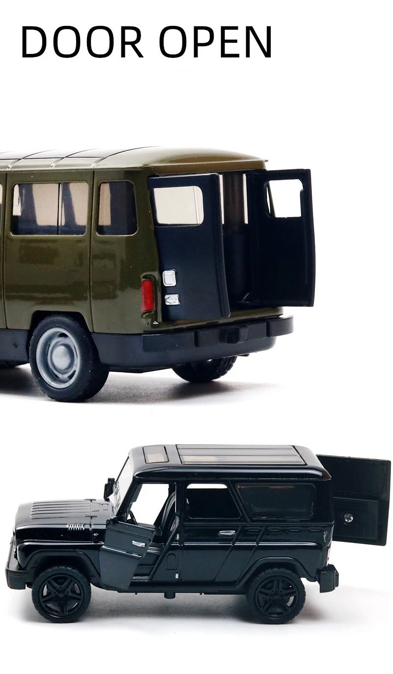 1:36 Alloy Vintage Diecast Cute Cartoon Van Classic Car Model Pull Back Car Model Miniature Vehicle Replica For Collection Gift