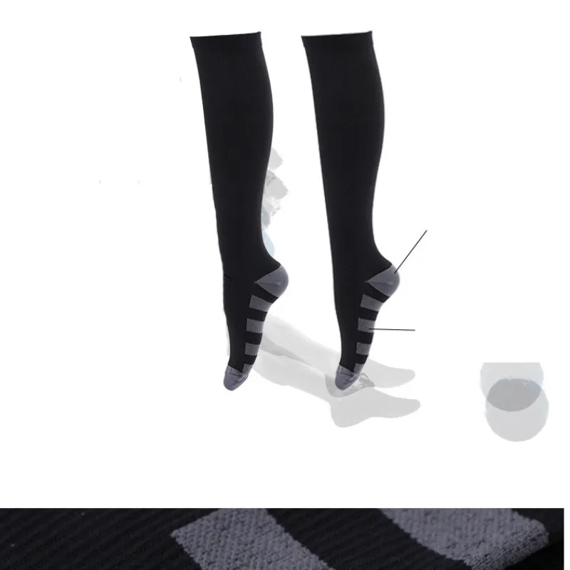 Compression Socks 20-30 Mmhg Men Medical Varicose Veins Pregnancy Nursing Athletic Football Soccer Stockings Sport Socks YS102