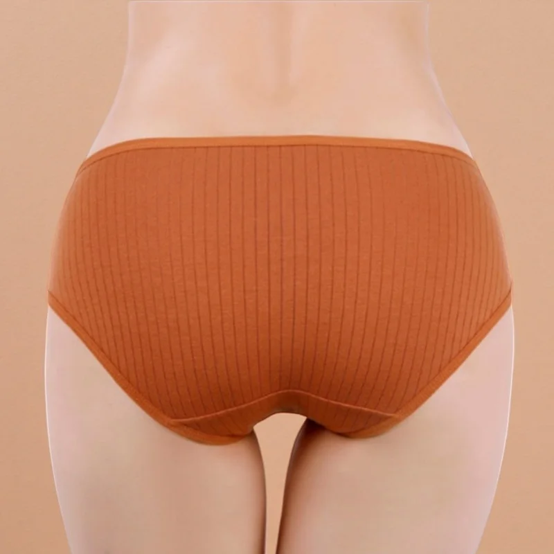 7Pcs/Set Women Cotton Ribbed Panties Mid-Rise Briefs with Bow Detail Comfort Breathable Underwear Sexy Lingerie Intimates M-XL