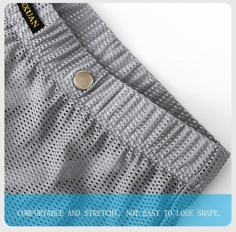 Breathable Mesh Boxers for Men - Loose-Fit Athletic Underwear with Enhancing Pouch Arrow Shorts