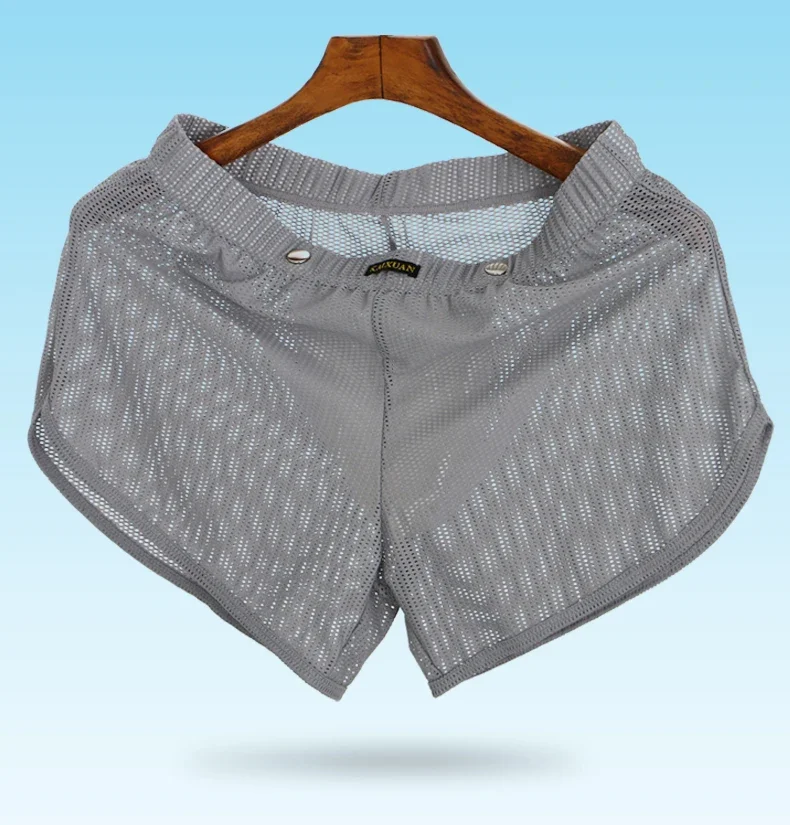 Breathable Mesh Boxers for Men - Loose-Fit Athletic Underwear with Enhancing Pouch Arrow Shorts