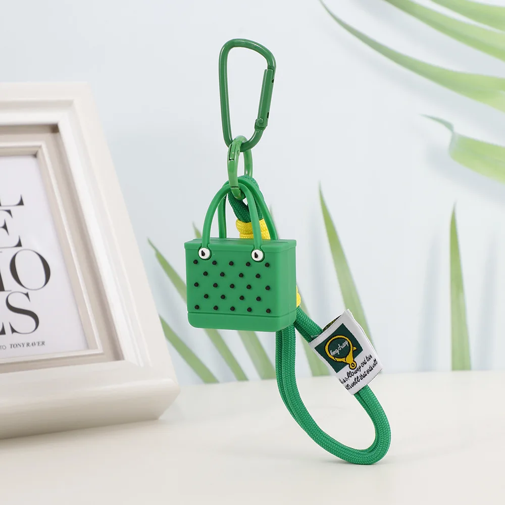 Fashion Simulation Beach Bag Keychain Women's Bag Pendants Keychain Pendant Charm Wallet Accessories