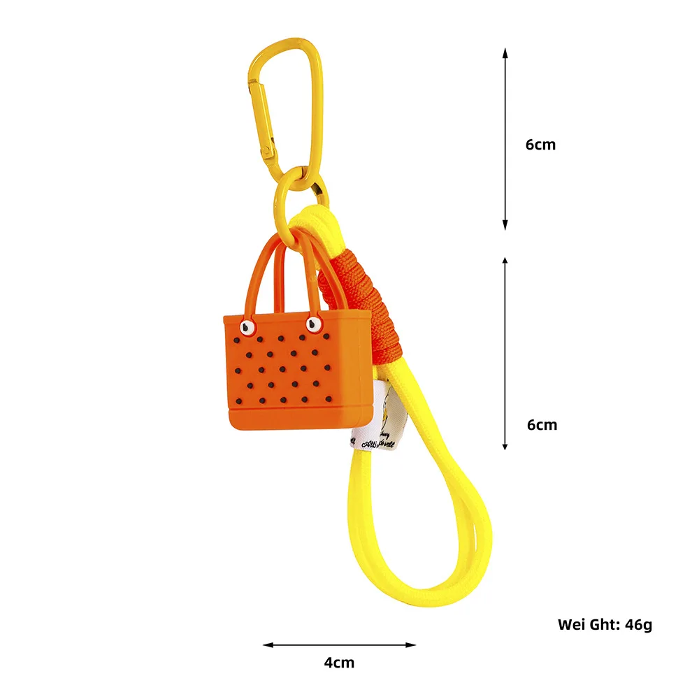 Fashion Simulation Beach Bag Keychain Women's Bag Pendants Keychain Pendant Charm Wallet Accessories