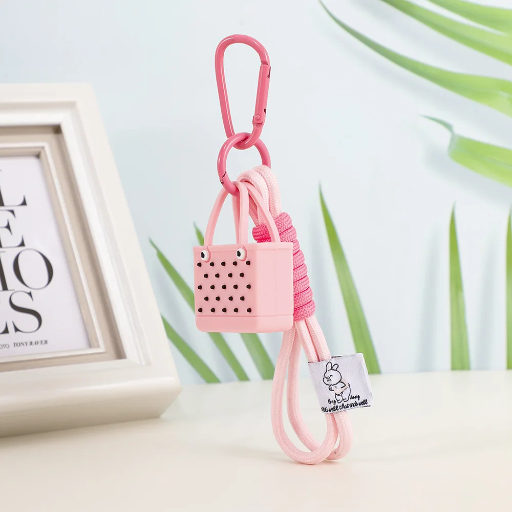 Fashion Simulation Beach Bag Keychain Women's Bag Pendants Keychain Pendant Charm Wallet Accessories