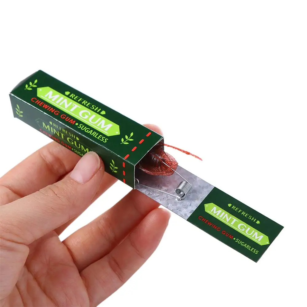 Prank Trick Toy April Fools Day Simulation Fake Chewing Gum Toy Shocking Cockroach Chewing Pull Head Spoof Toys For Children