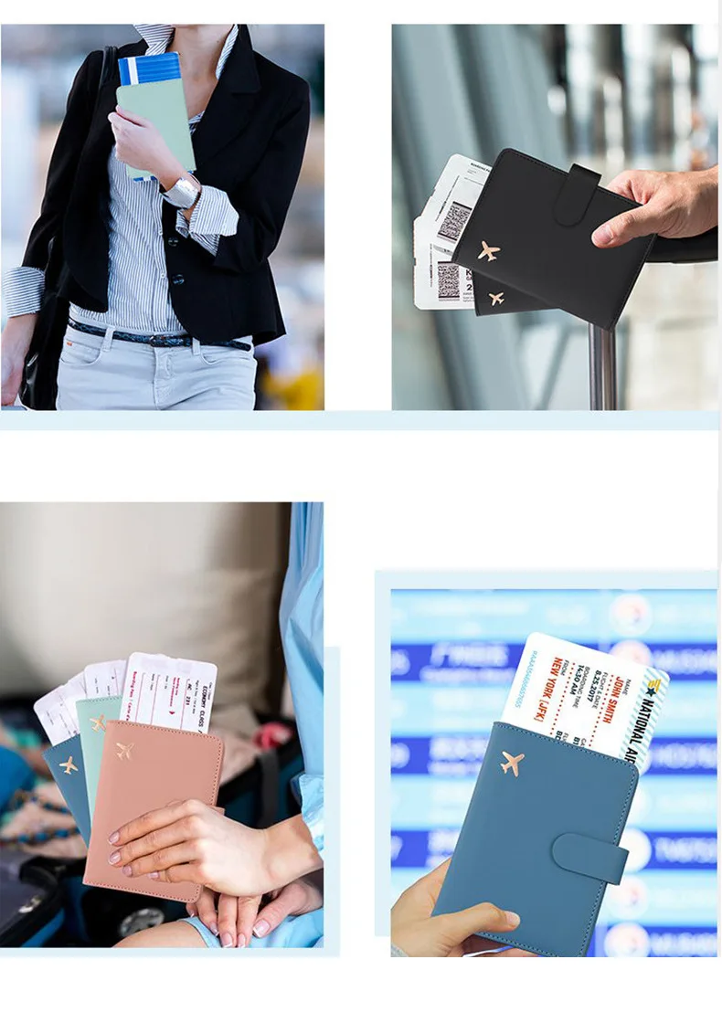 RFID Passport Cover Case Passport Holder Multifunctional Passport Wallet ID Credit Card Holder Travel Wallet Travel Accessories