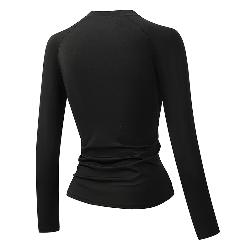 Women's Compression Shirt Athletic Yoga Running Long Sleeve T-Shirt Spring Fall Gym Workout Stretchy Baselayers Rash Guard Tops