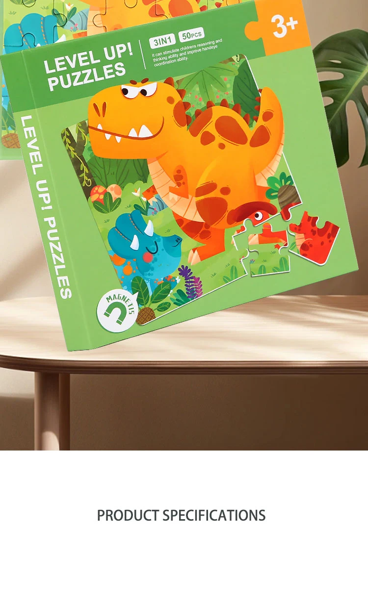 Magnetic Puzzles Games for Kids Busy Quiet Cartoon Animals Jigsaw Book Montessori Baby Educational Toys Children's Early Gifts