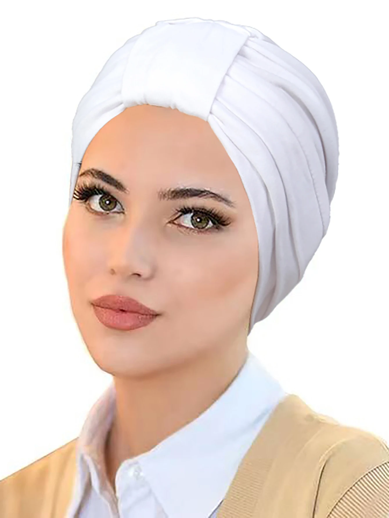 Solid Color Muslim Hijab Caps Women Wrap Head Ramadan Soft Elastic Ladies Turban Bonnet Fashion Headdress Wearable