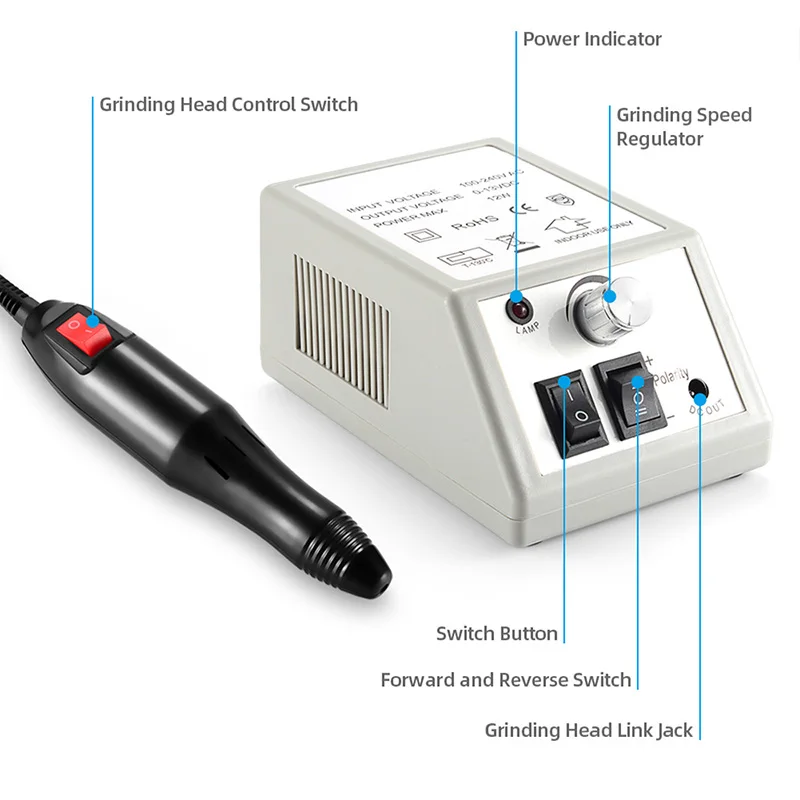 Professional Manicure Drill Machine Set Electric Nail Drill Machine Nail Sander Gel Cuticle Remove Nail Lathe File Polish Tool