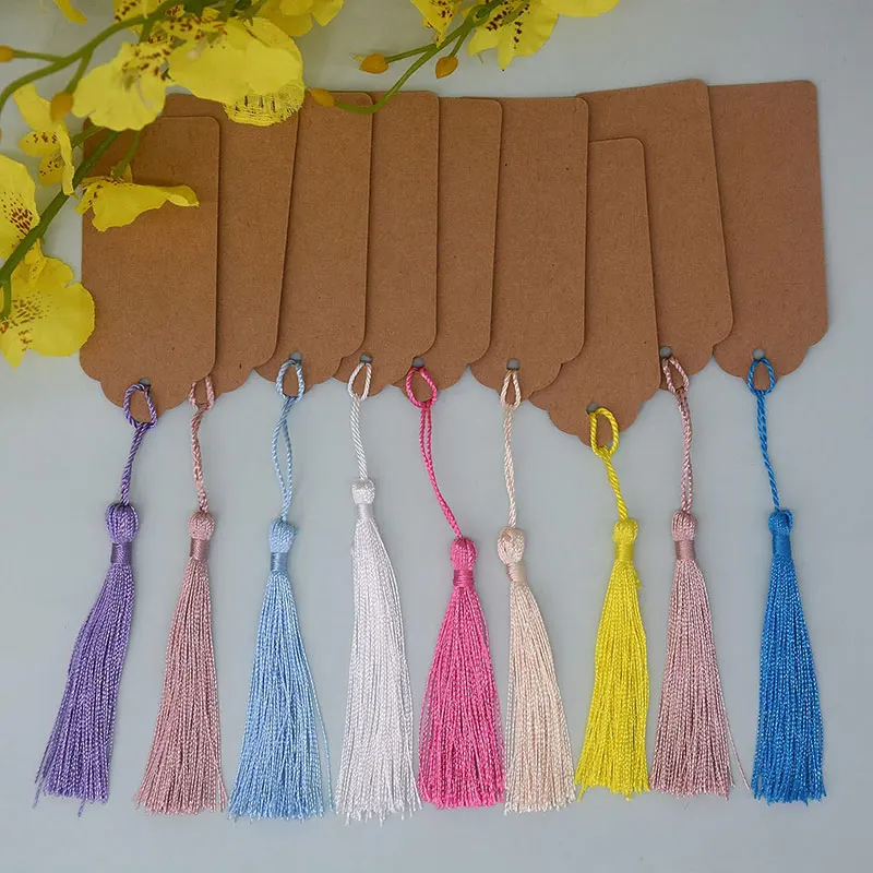 100-500Pcs 13cm Silky Tassels with Cord Loop Handmade Soft Flossy Bookmark Tassel for Jewelry Making DIY Craft Sewing Accessory