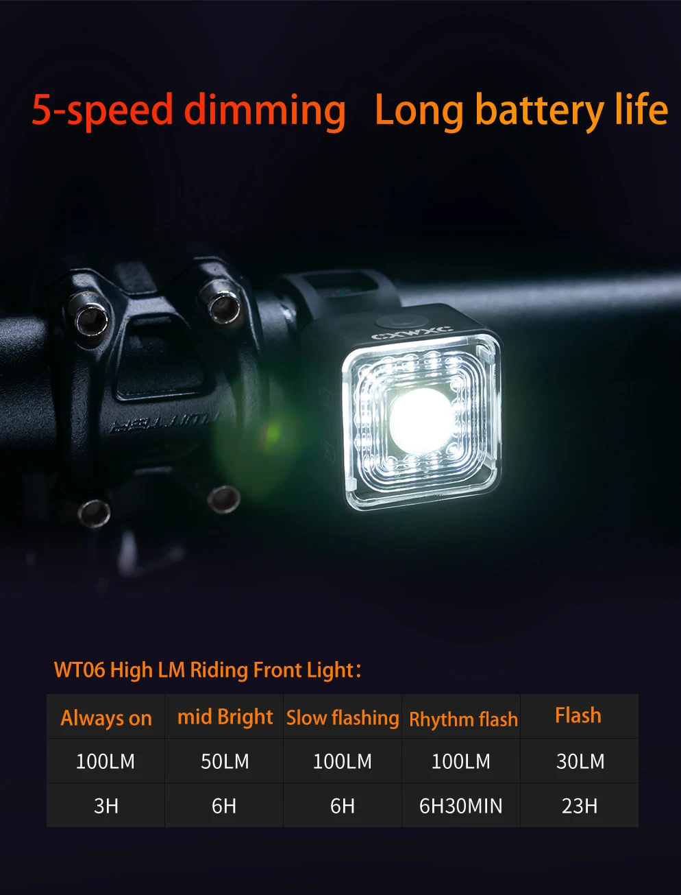 120LM Bicycle Smart Brake Sensing Light Rear/Front Sets IP66 Waterproof MTB Road Bike Taillight USB Night Cycling Safety Lamp