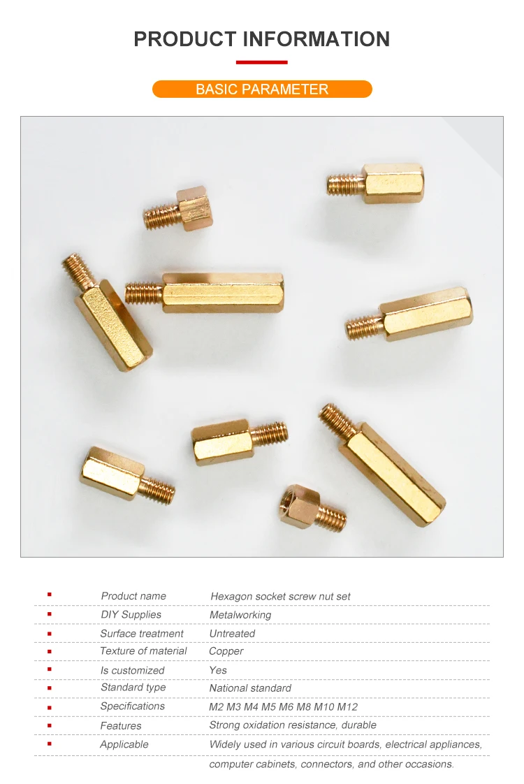 M2 M2.5 M3 M4 M5 Hex Brass Male Female Standoff Board Rack Stud Hexagon Threaded Pillar PCB Column Motherboard Spacer Bolt Screw
