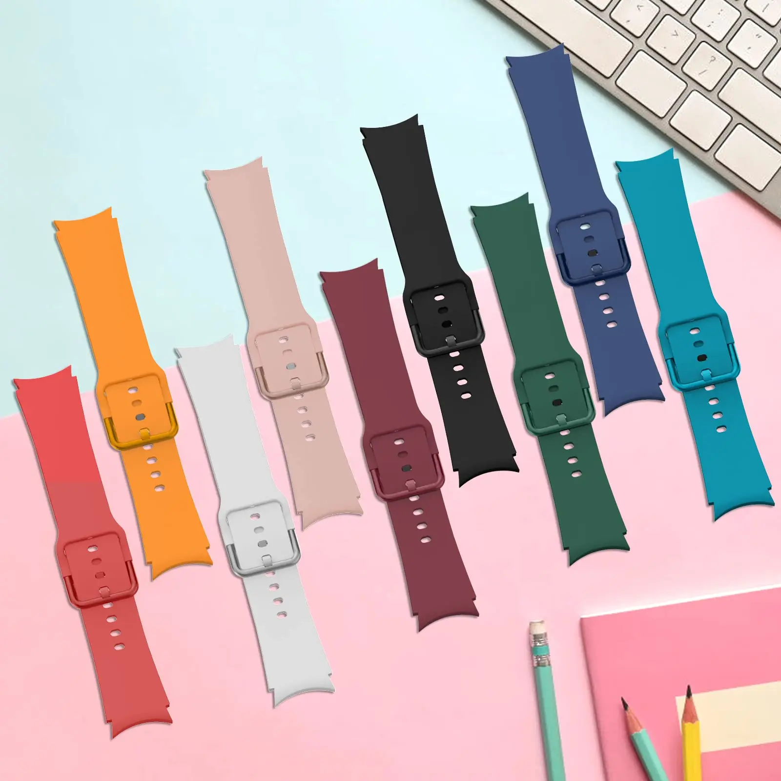 Silicone Strap For Samsung Galaxy Watch 7 6 5 4 44mm 40mm pro 45mm Sport 20mm Watchband Bracelet Galaxy Watch6 Classic 43mm 47mm