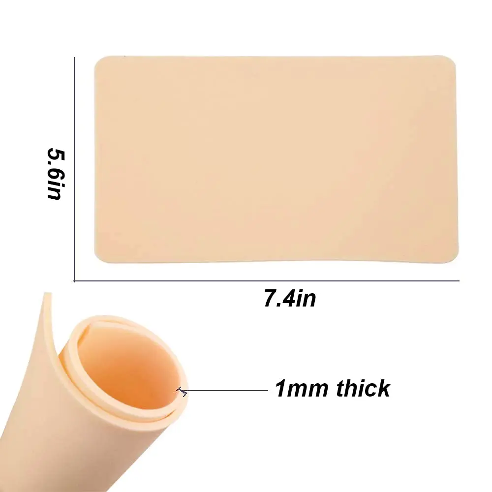 30/10/5/1PCS Silicone Tattoo Practice Skin Double Fake Tattoo Skin Permanent Makeup Tattoo Beginner Practice Synthetic Leather