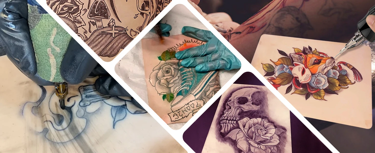 30/10/5/1PCS Silicone Tattoo Practice Skin Double Fake Tattoo Skin Permanent Makeup Tattoo Beginner Practice Synthetic Leather