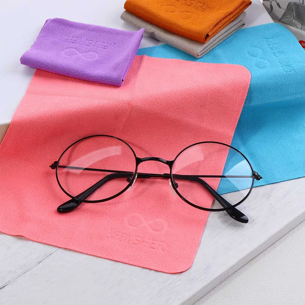 10pcs/set Suede Glasses Clean Microfiber Glasses Cleaning Cloth For Lens Phone Screen Cleaning Wipe High Quality