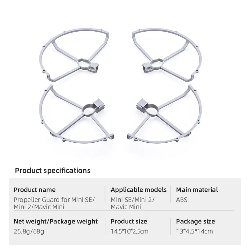 BRDRC Propeller Guard for DJI Mini 2/SE/4K Quick Release Propeller Protective Ring for DJI Mavic Mini Props Fans Blade Accessory
