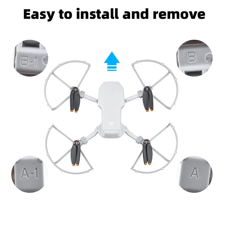 BRDRC Propeller Guard for DJI Mini 2/SE/4K Quick Release Propeller Protective Ring for DJI Mavic Mini Props Fans Blade Accessory
